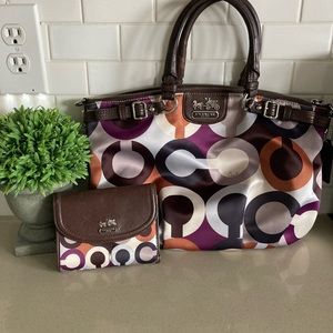 Coach purse with matching wallet